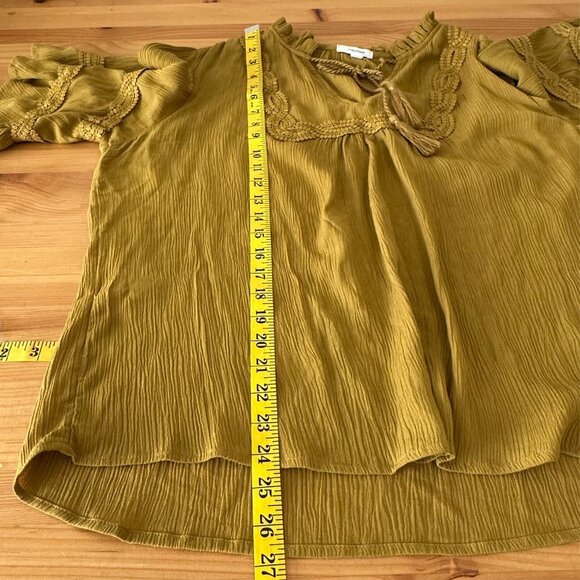 Tunic Women L Tassel Tie Lace‎ Peasant Boho Fairy Renaissance Hippie Western - Picture 6 of 10